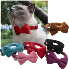 Soft Velvet Bow Collar for Cats